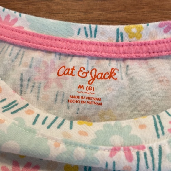 Cat & Jack Girls Short-Sleeve Flowered T-Shirt - Size M (8) - Picture 5 of 16